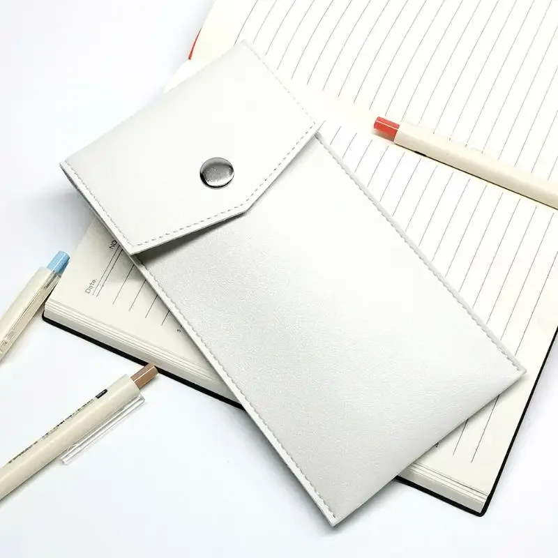 étui à crayons en cuir pu, sac de rangement pour étudiants, sac portable pour lunettes et papeterie, sac de rangement pour stylos de bureau grande capacité.
