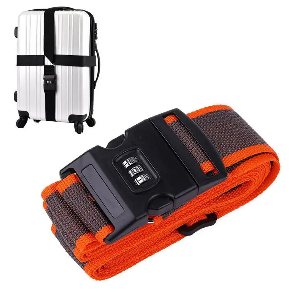 sangle de bagage réglable, verrouillage par mot de passe, anti-vol, ceinture d'emballage de voyage, verrouillage sécurisé