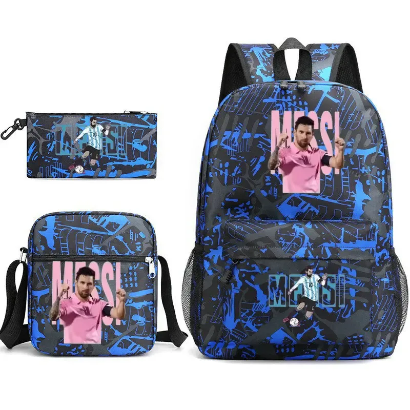sac à dos messi léger et décontracté, grande capacité, pour femmes, hommes, étudiants, trousse à crayons, sacs à bandoulière, ensembles