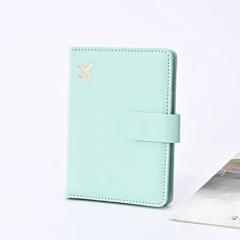 étui porte-passeport en cuir étanche avec porte-cartes de crédit, housse de voyage mignonne pour femme/homme avec fermoir
