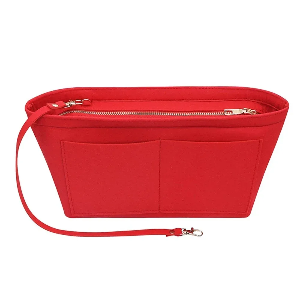 sac fourre-tout en feutre pour femmes, sac à main de voyage portable, sacs à cosmétiques, sac à main à doublure d'insertion, sacs de marque de stockage de poudres