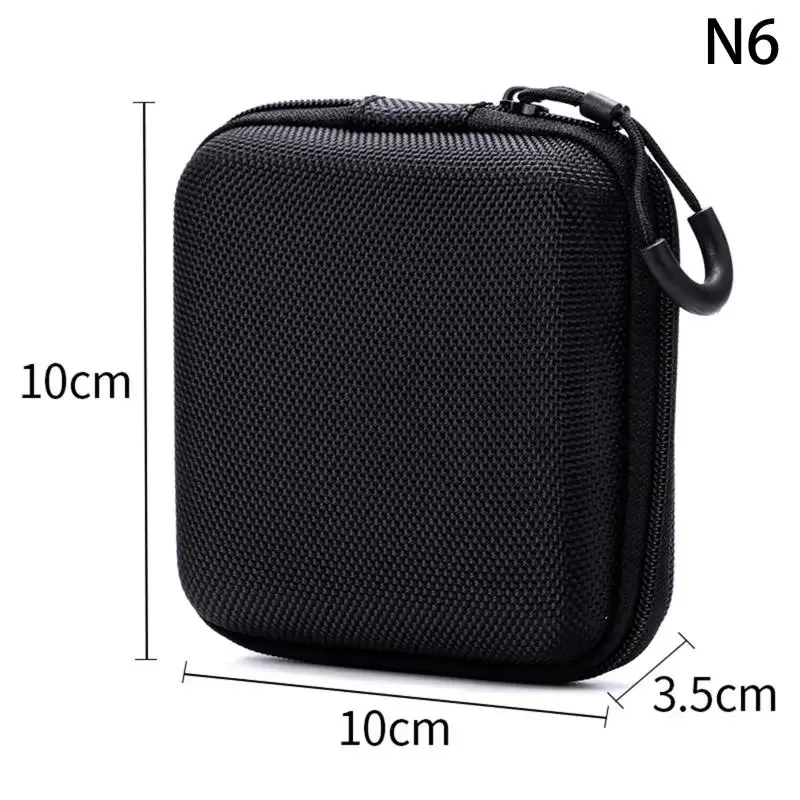 mini étui de rangement rigide en eva, organisateur portable pour petits accessoires électroniques, sac de transport pour voyage, noir