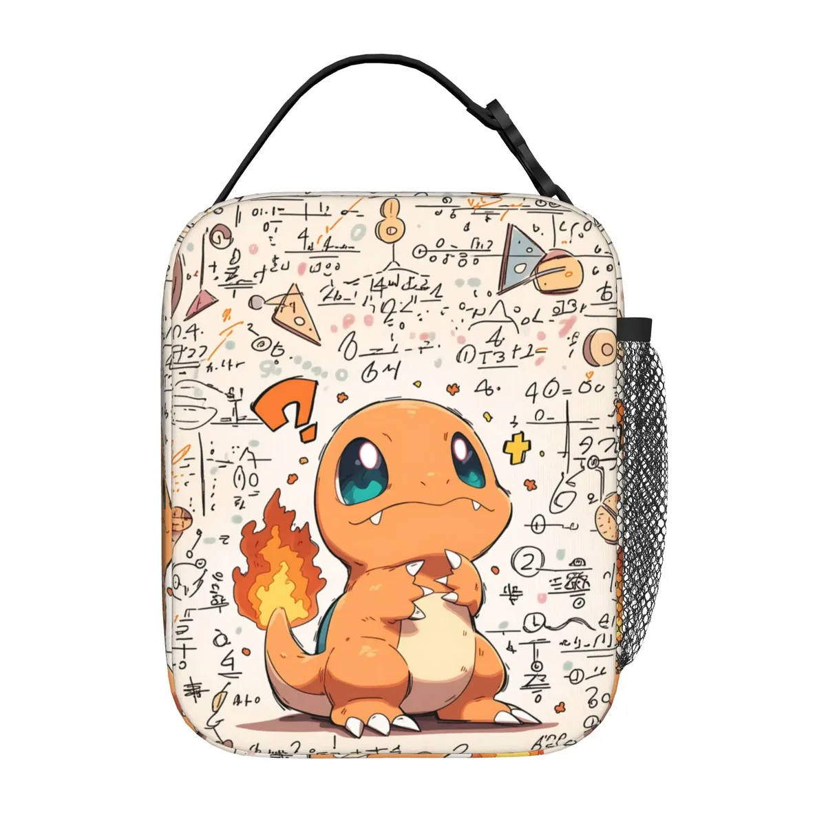 sac de rangement avec fermeture éclair, 1 pièce, pochette pour le déjeuner scolaire, boîte à nourriture pokemon, réutilisable pour le déjeuner