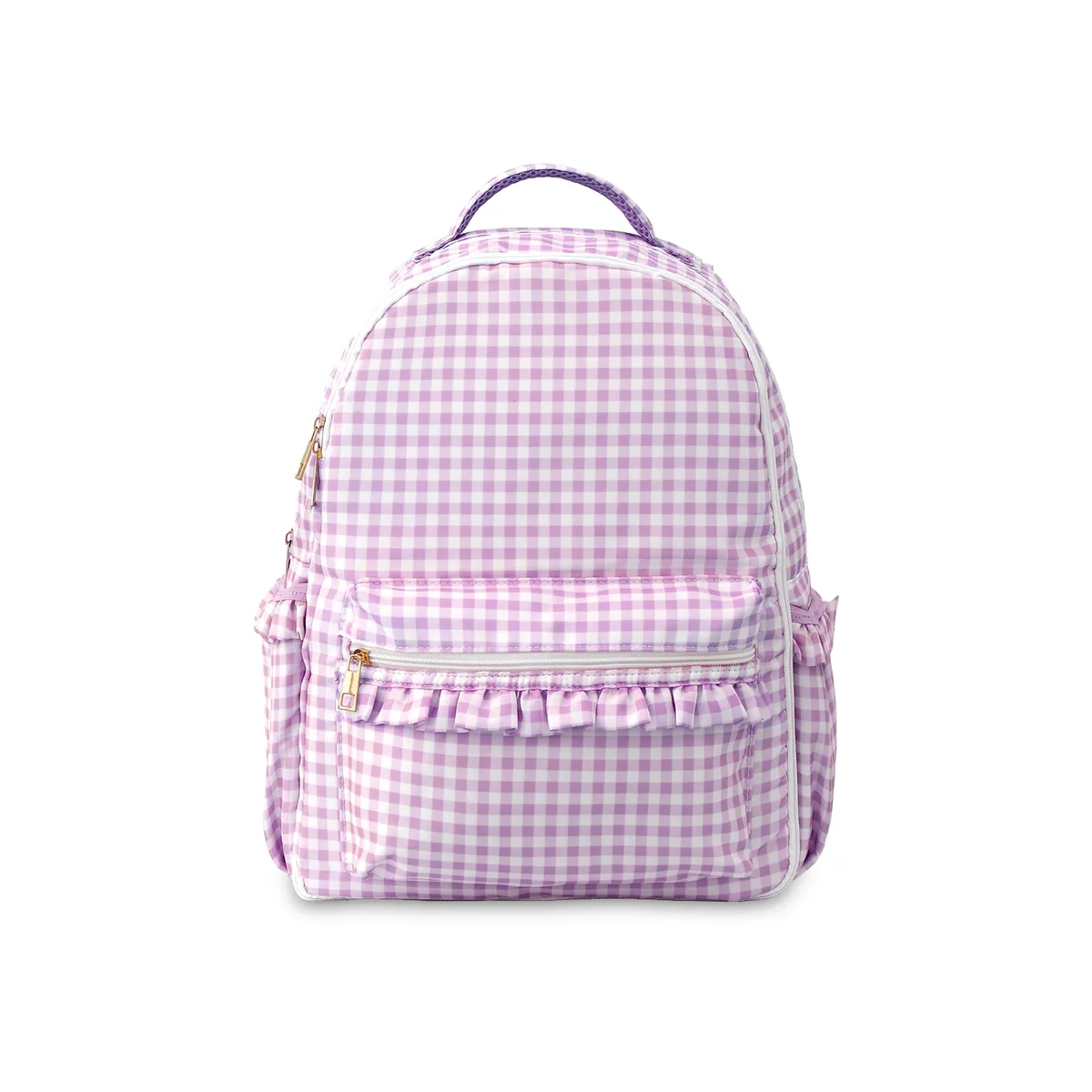sac à dos à volants en gingham pour filles, avec porte-crayons, multi-poches, grande capacité, pour adolescents, pour la rentrée scolaire, sac de voyage