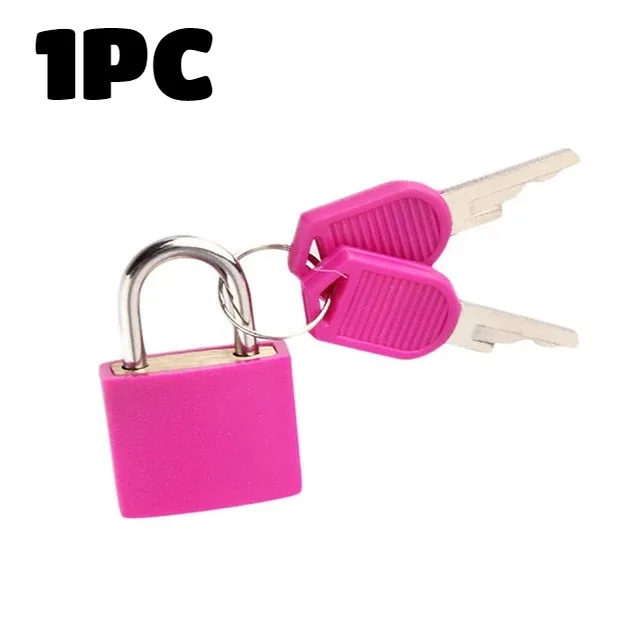 lot de 6 petits cadenas robustes avec 2 clés pour valise, serrure antivol pour tiroir, agenda, étui en plastique coloré