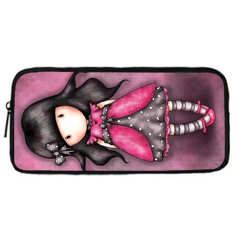 gorjuss santoro sacs à crayons pour enfant, sacs à crayons d'école pour enfants cerveau de dessin animé pour filles, grande et simple trousse à crayons pour enfants
