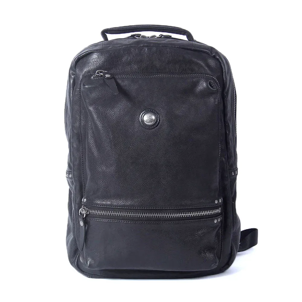 s.worker sac à dos décontracté en cuir de vache véritable pour hommes, sac à dos pour ordinateur portable, sacs de voyage de grande capacité, sacs d'école