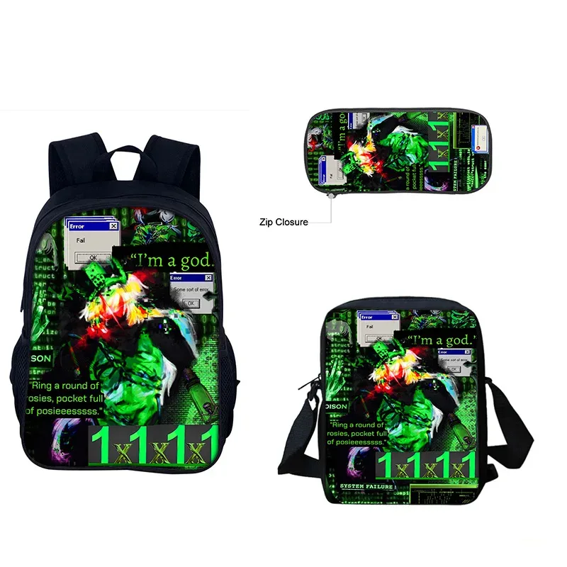 forsaken gubby 3 pièces sac à dos sac à déjeuner trousse à crayons ensemble enfants école bookbag pour garçons filles adolescents mignon cadeau d'anniversaire