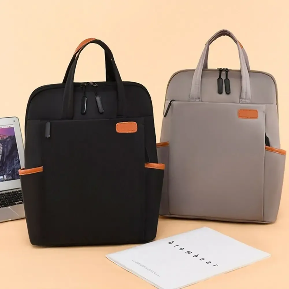 Sac à dos pour ordinateur portable en tissu Oxford, noir/kaki/rose/beige, imperméable, style décontracté, grande capacité, sac de voyage, extérieur
