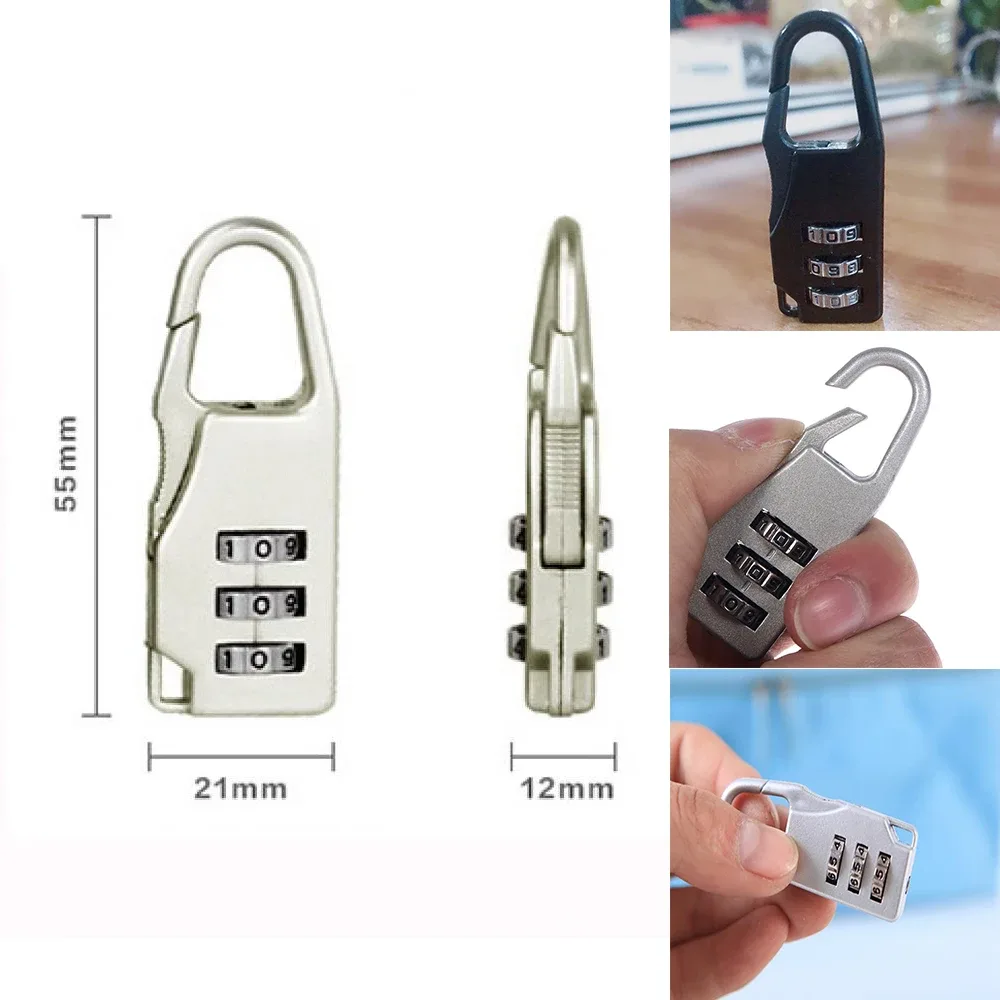 petit cadenas chic de haute qualité, valise pratique, sécurité des bagages, verrouillage par mot de passe, combinaison à 3 chiffres, accessoires de voyage