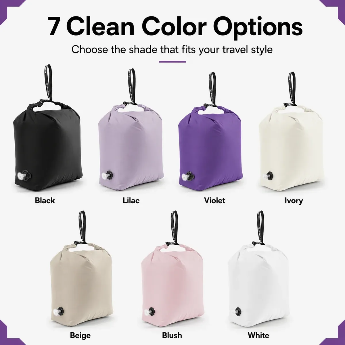 sacs de compression étanches pour vêtements, sacs de rangement sous vide, organisateur de bagages de voyage, cubes de compression pour gagner de la place sans pompe