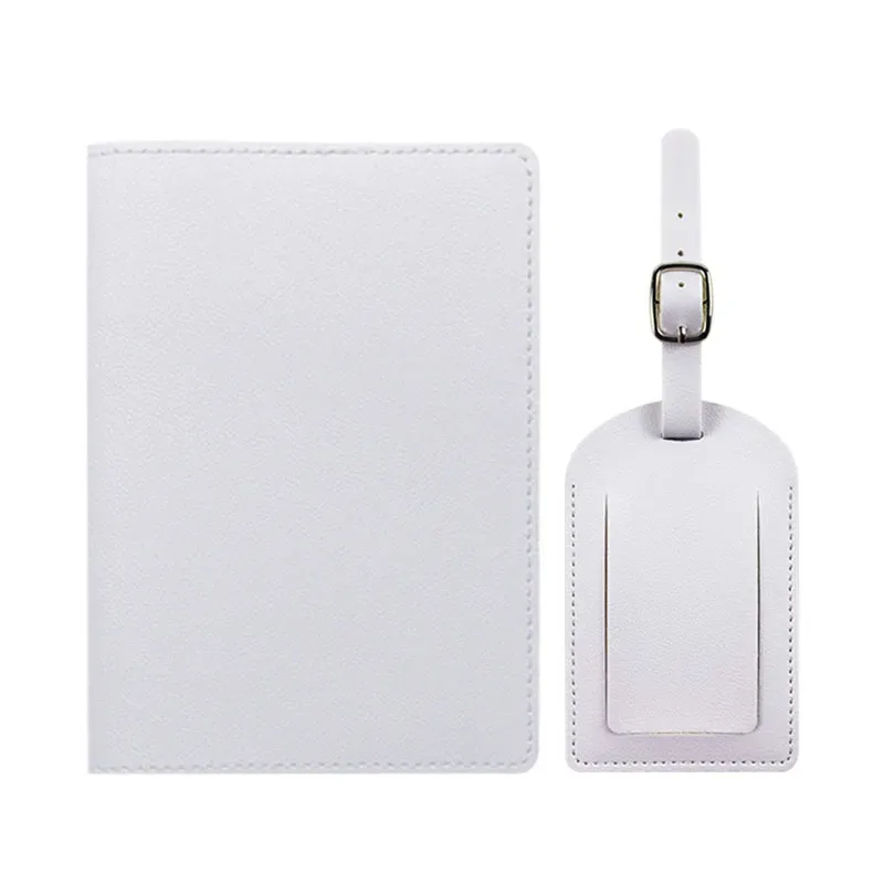 porte-passeport de voyage avec nom personnalisé gratuit, ensemble d'étiquettes de bagage en cuir pu, lettres personnalisées, cadeau, couverture de passeport, étiquette de nom de valise