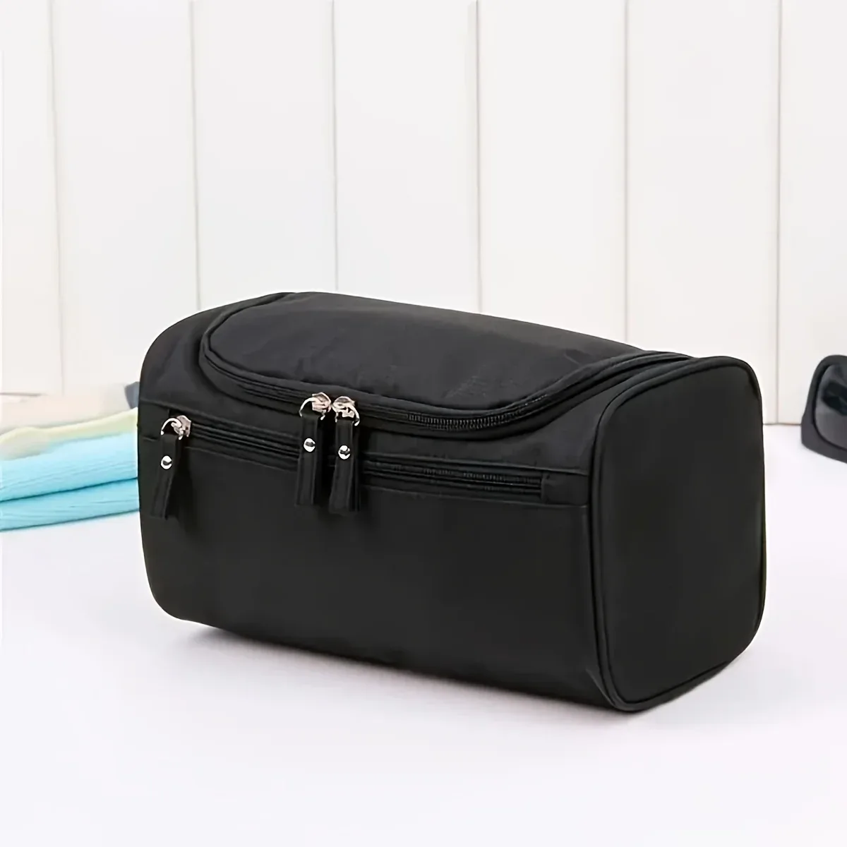 ensemble de trousse de toilette de voyage portable pour hommes, sac à cosmétiques de grande capacité, sac de rangement, sac de bain