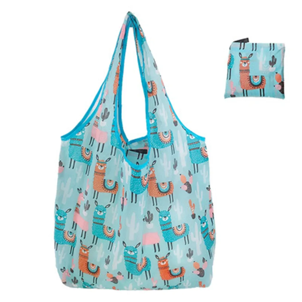sacs à provisions réutilisables pour femmes, sac fourre-tout pliable, sac d'épicerie pour cuillère à soupe, sacs à main pliants de grande capacité, sac à cosmétiques de maquillage portable, nouveau