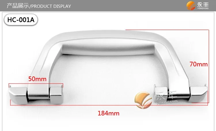 poignée en métal pour valise, cadre d'infraction, sac de bord, accessoires de bagages, poignée dure, supports, sangle de transport