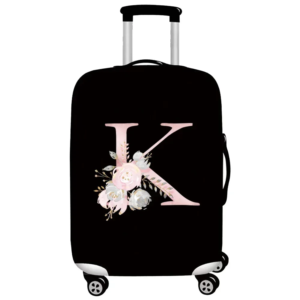 optics-juste de protection élastique pour bagages, housses de valise trempées, housse de chariot, accessoires de voyage, série pink flower, 18 "-32"