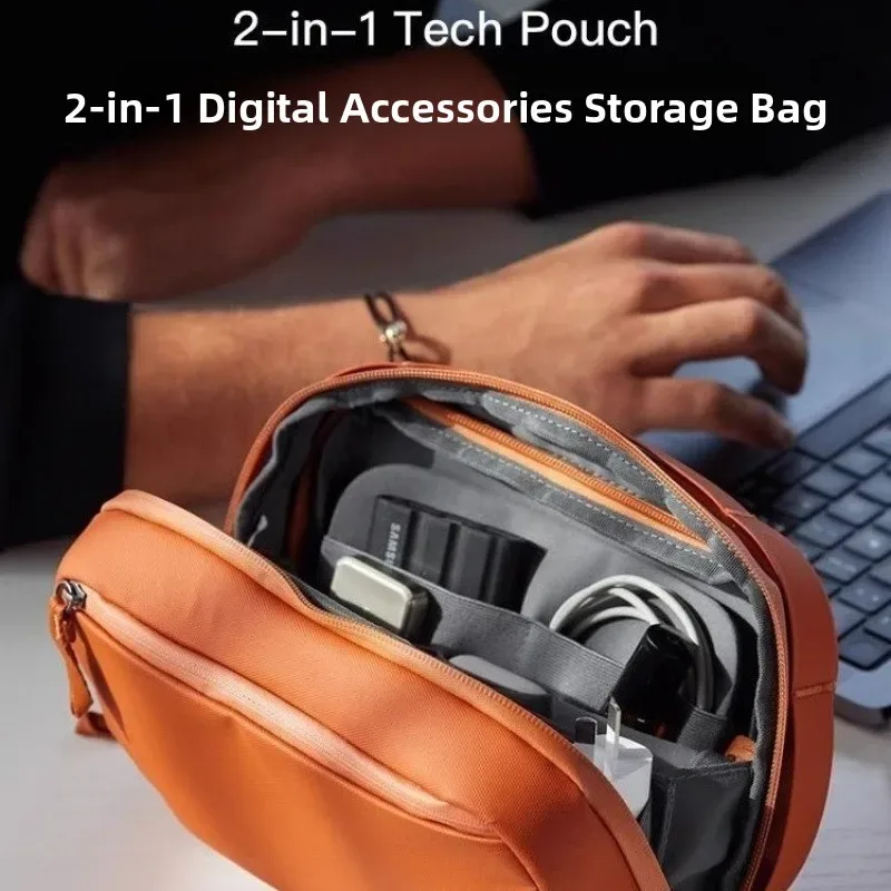 sac de rangement numérique étanche et durable, sac de rangement multifonction portable deux-en-un pour les voyages et l'organisation de la chambre