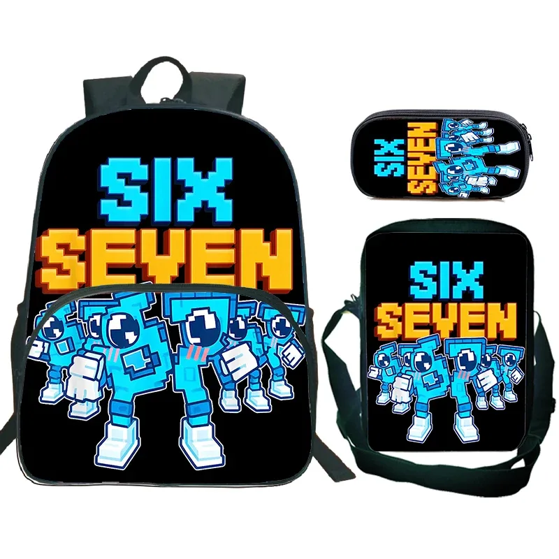 nouvel ensemble de 3 sacs à dos imprimés 67 six seven pour élèves du primaire, sac à déjeuner, trousse à crayons, sac d'école pour enfants