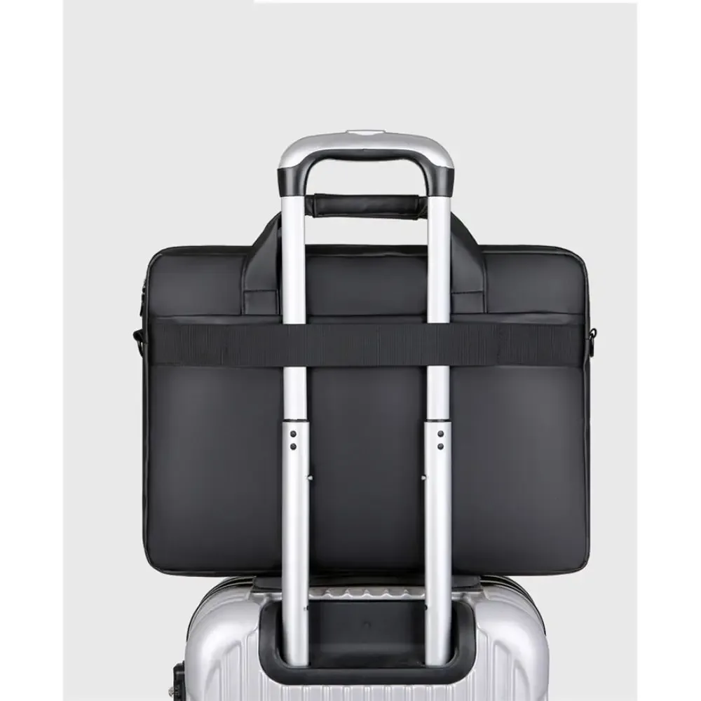 sac à main étanche en cuir pour ordinateur portable 15 pouces, sacoche de bureau de marque célèbre pour hommes