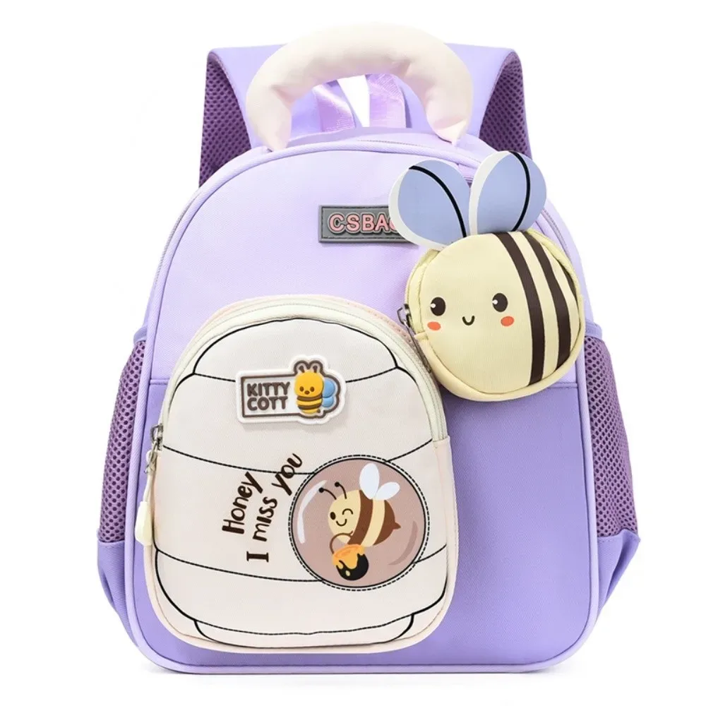 sac à dos pour enfants motif petite abeille, ergonomique, léger, avec bretelles larges, pour la maternelle, soulageant le poids