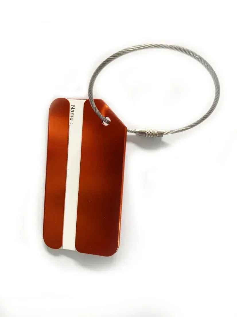 étiquette de bagage de voyage créative et décontractée en alliage d'aluminium, porte-adresse d'identification de valise, étiquettes de bagage d'embarquement, étiquette portable