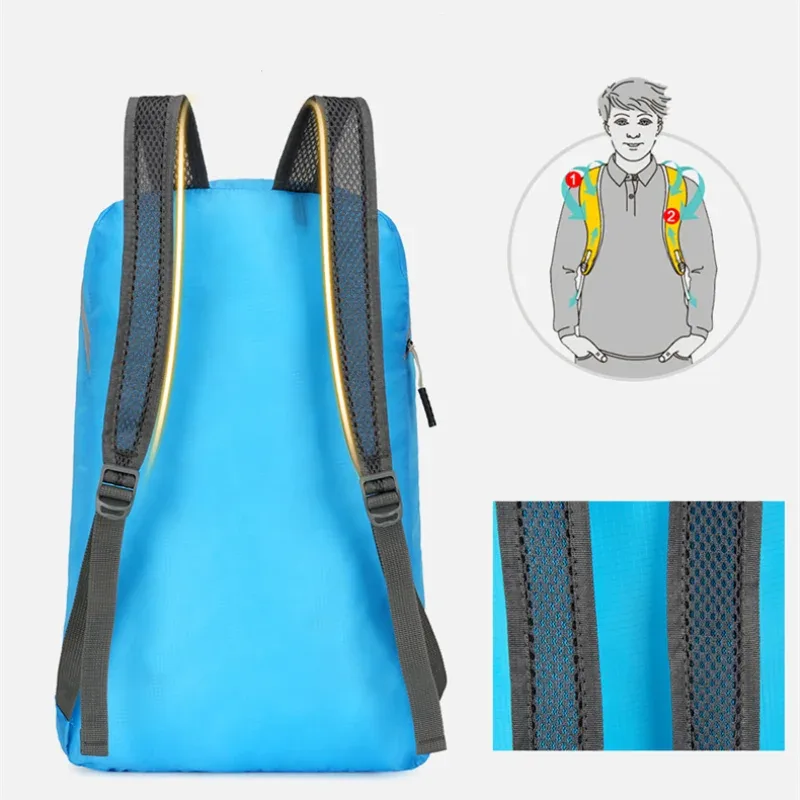 sac à dos de voyage pliable portable, sac d'alpinisme multifonctionnel, sac de sport léger, étanche, unisexe, extérieur