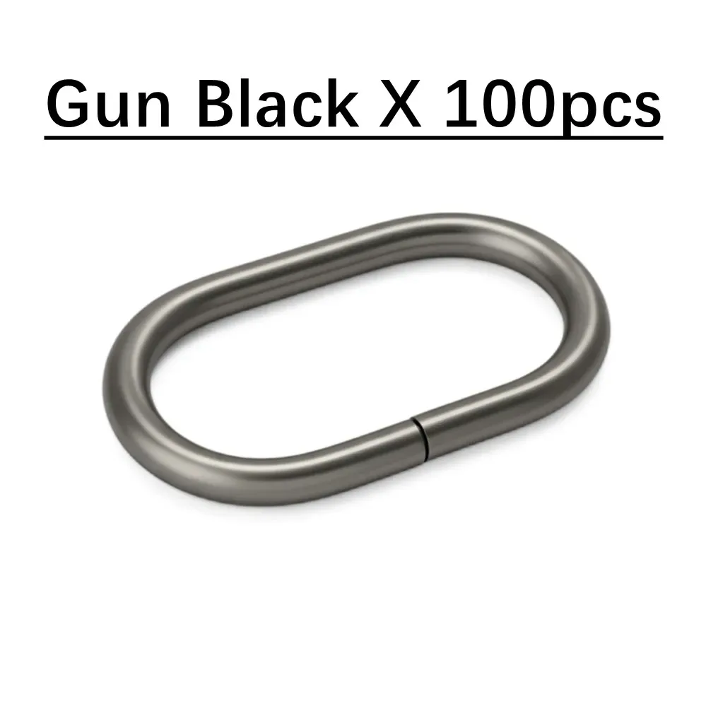 anneaux ovales en métal pour boucles de ceinture, 10 à 100 pièces, anneaux en o non soudés pour sac à dos, bracelet de montre, collier de chien, accessoires en sangle de cuir