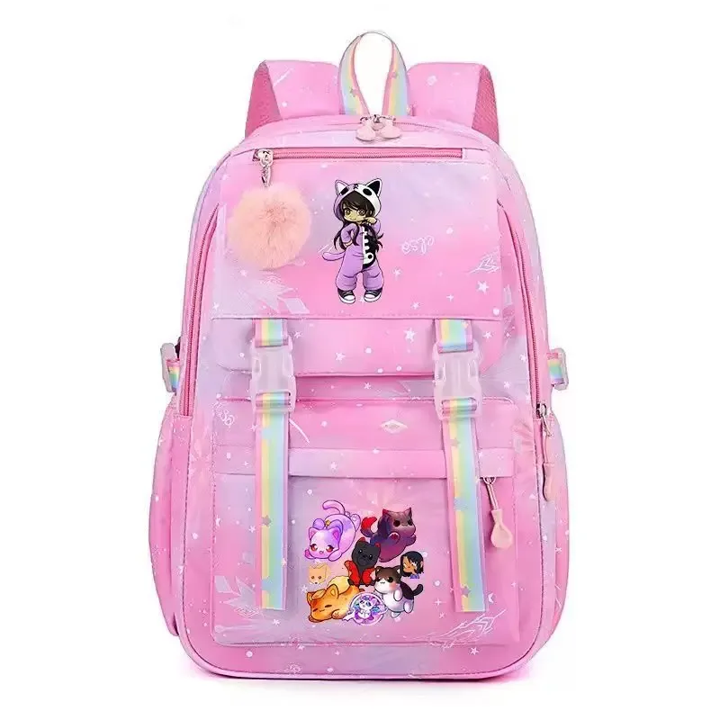mochila aphmau sac à dos pour femmes et filles, sac d'école pour étudiants, sacs à dos de voyage de grande capacité, sac à dos pour ordinateur portable à la mode