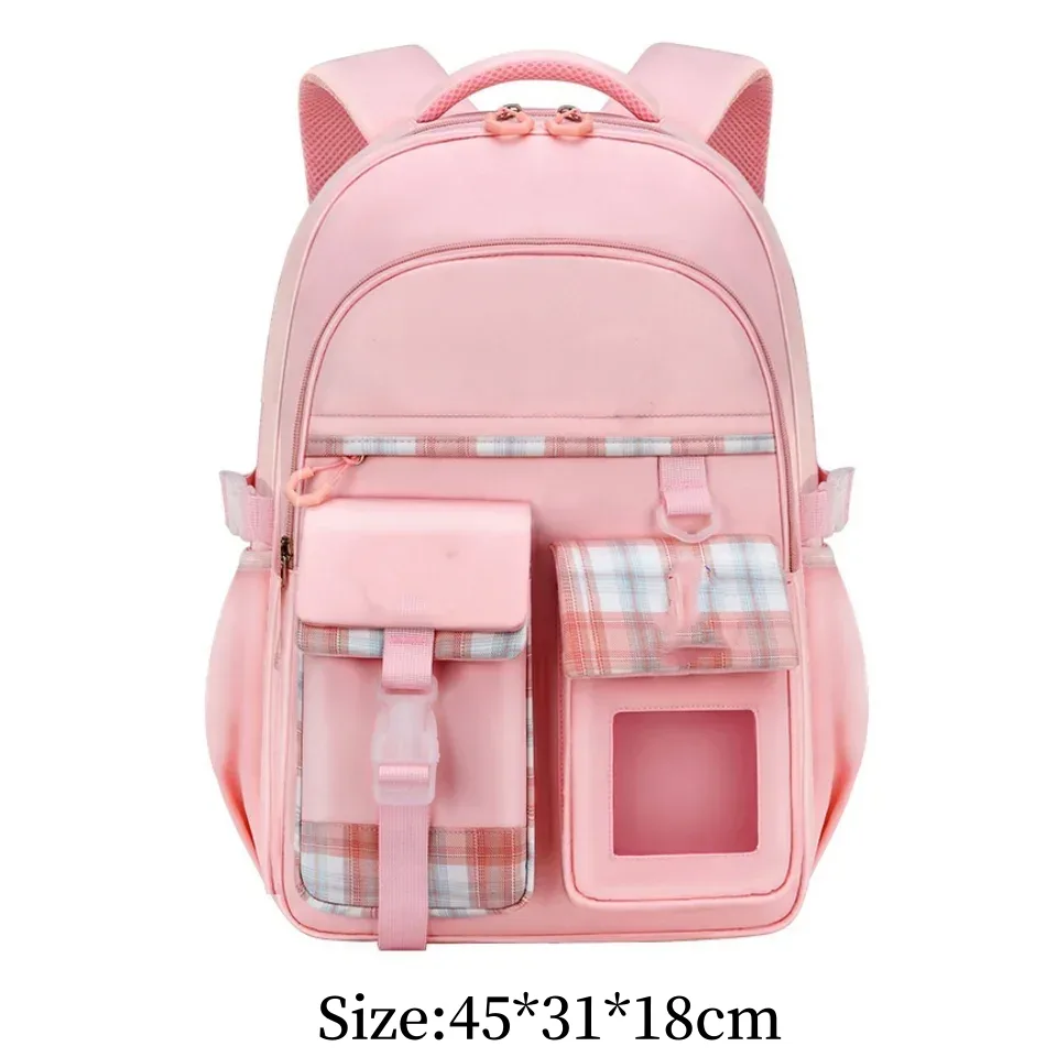 nouveau sac à dos léger et étanche pour filles et enfants de l'école primaire, sac à dos de protection de la colonne vertébrale de grande capacité pour filles