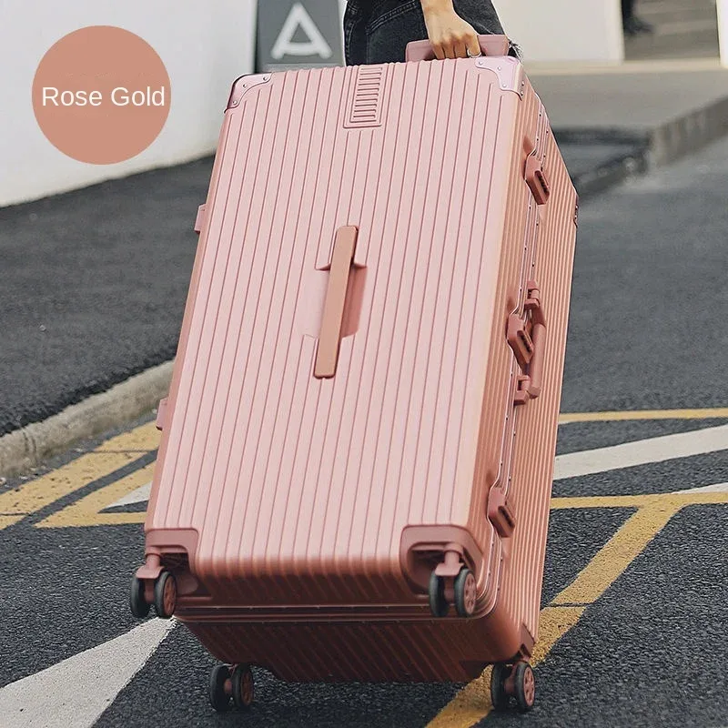 ko-ku valise surdimensionnée 40/50/60 ''cadre en aluminium abs + pc boîtier de chariot épaissi bagage de grande capacité 20 valise à main