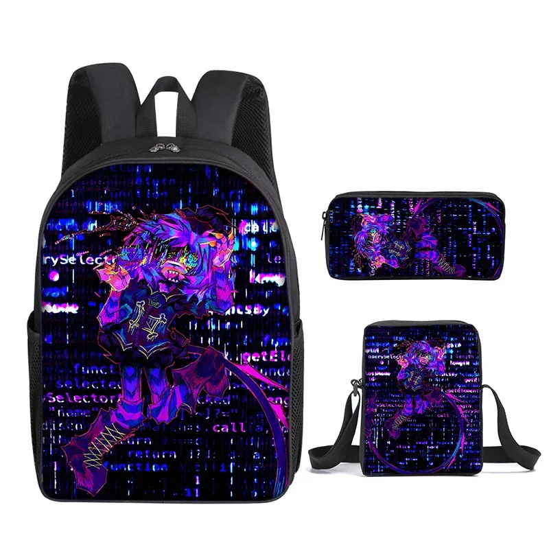 populaire jeune nouveauté meurtre drones impression 3d 3 pièces/ensemble étudiant sacs de voyage sac à dos pour ordinateur portable sac à dos sac à bandoulière trousse à crayons