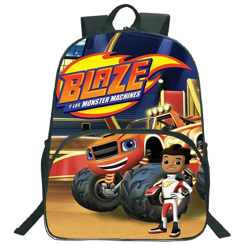 sac à dos blaze and the monster machines, 3 pièces, sac d'école pour enfants avec sacs à bandoulière, trousse à crayons, sac à dos blaze car pour garçons et filles