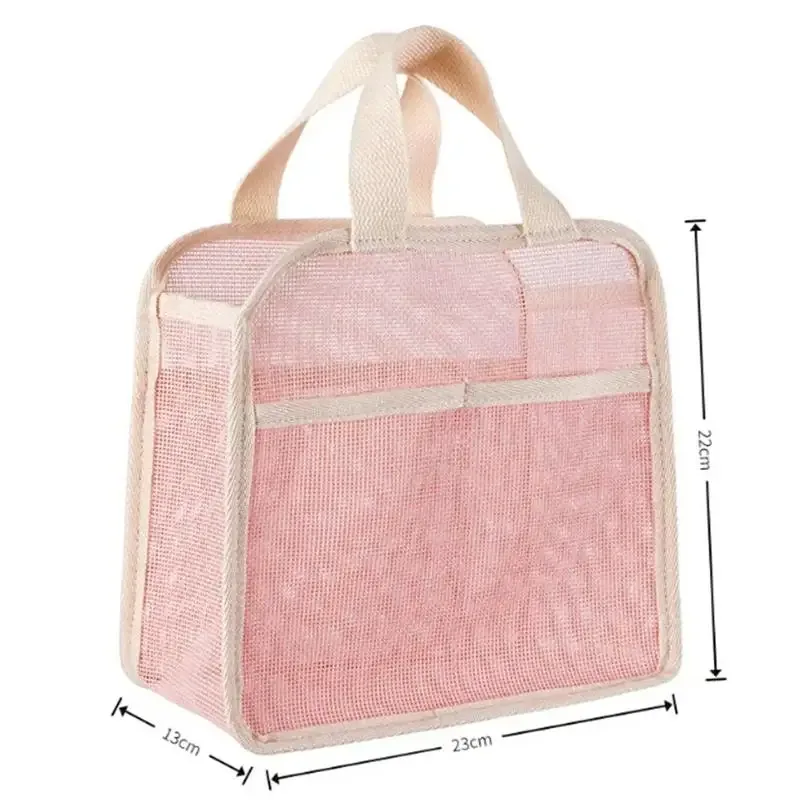 sac à main en maille pour maquillage, lot de 3, trousse de toilette portable pour le rangement des rouges à lèvres et des accessoires