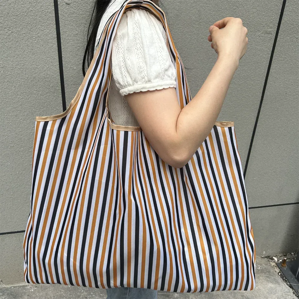 sac de courses pliable de grande capacité en tissu oxford, sac fourre-tout écologique, sac à bandoulière de voyage imperméable, sac à main réutilisable
