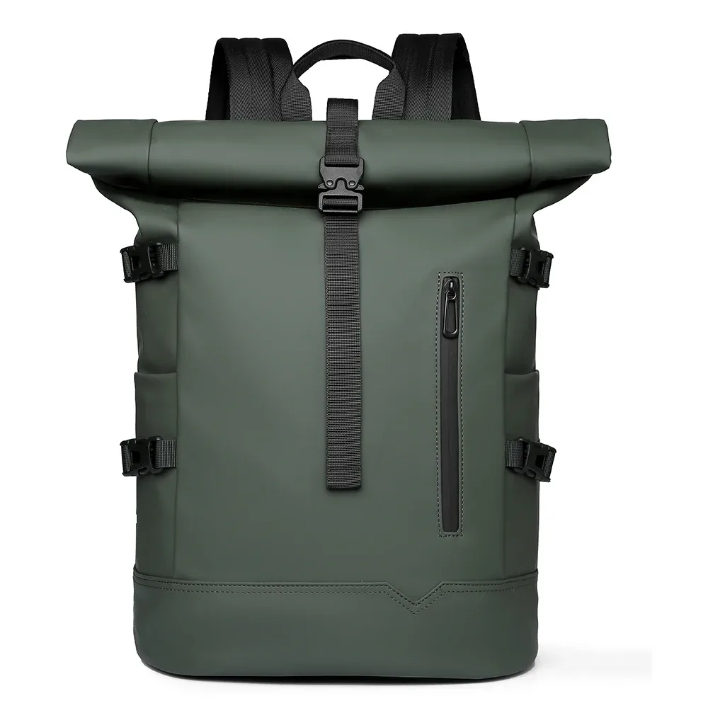 sac à dos d'extérieur imperméable et durable, haut en rouleau, à la mode, décontracté, pour randonnée, voyage, hommes et femmes, trajet quotidien