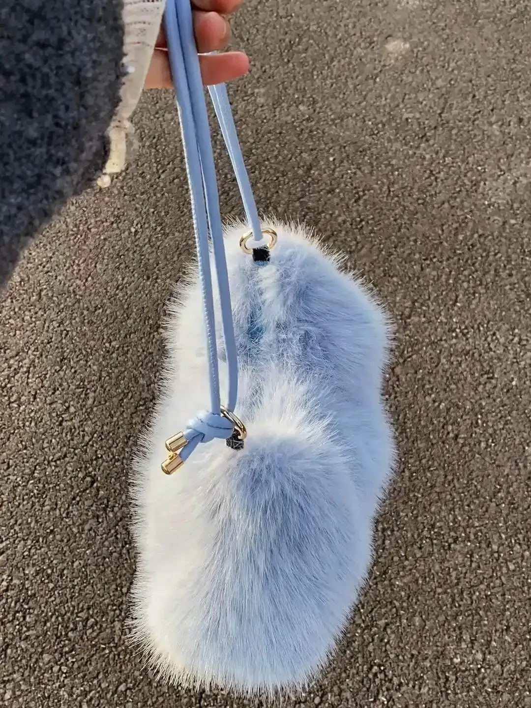 sac fourre-tout en fausse fourrure douce imitation lapin, grande capacité, sac à bandoulière pour l'automne-hiver, nouveau style 2026