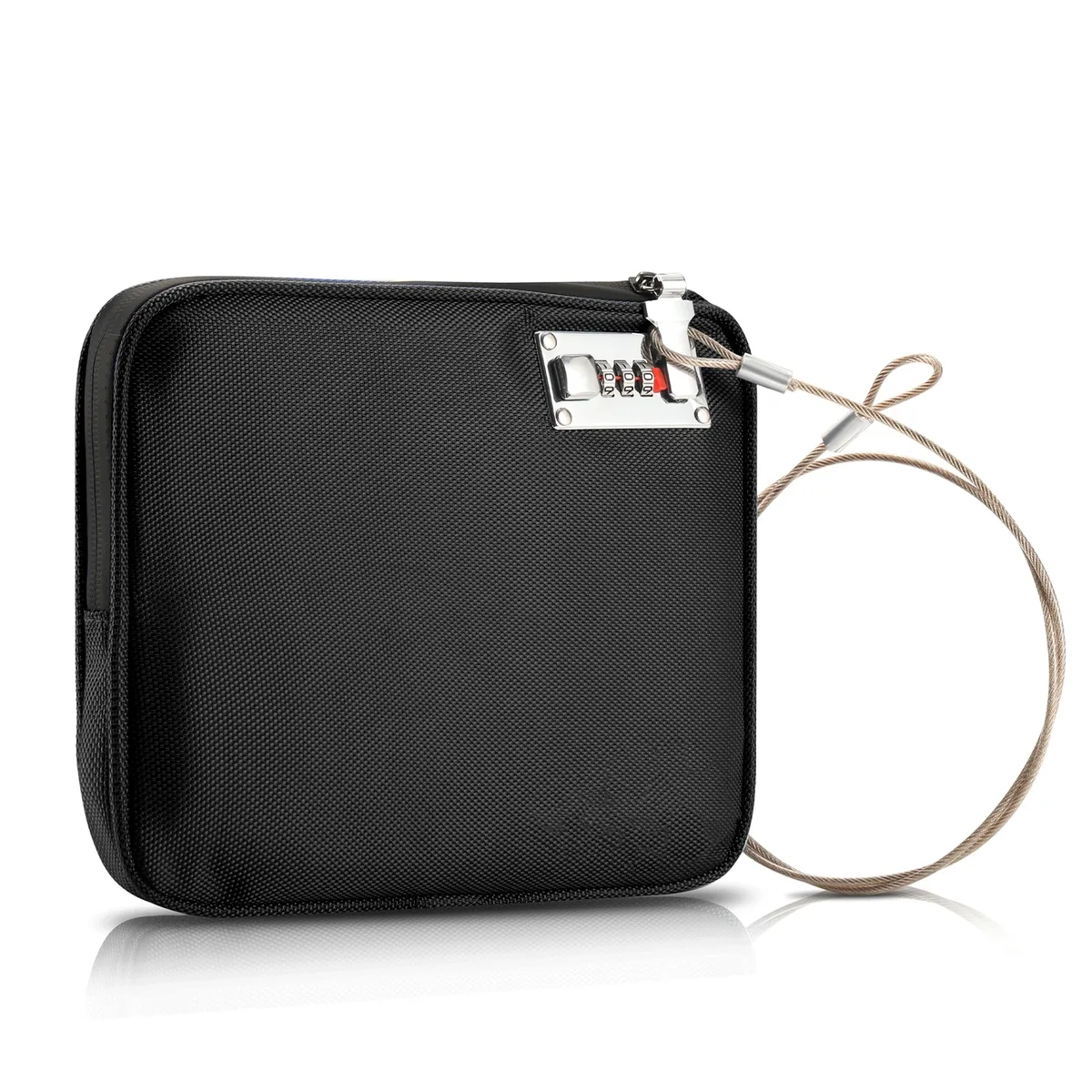 sac de plage verrouillable avec câble, tissu oxford, sac de voyage pour passeport, téléphone, espèces et articles importants