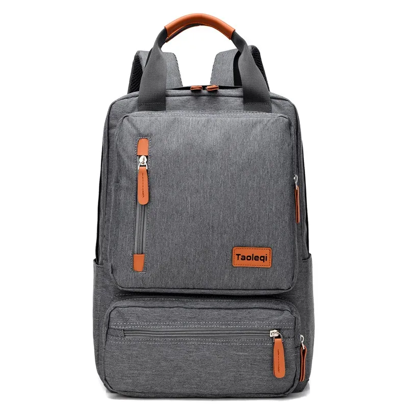 sac à dos d'affaires décontracté pour hommes, léger, pour ordinateur portable de 15 pouces, tissu oxford imperméable, antivol, pour voyage, gris, 2024