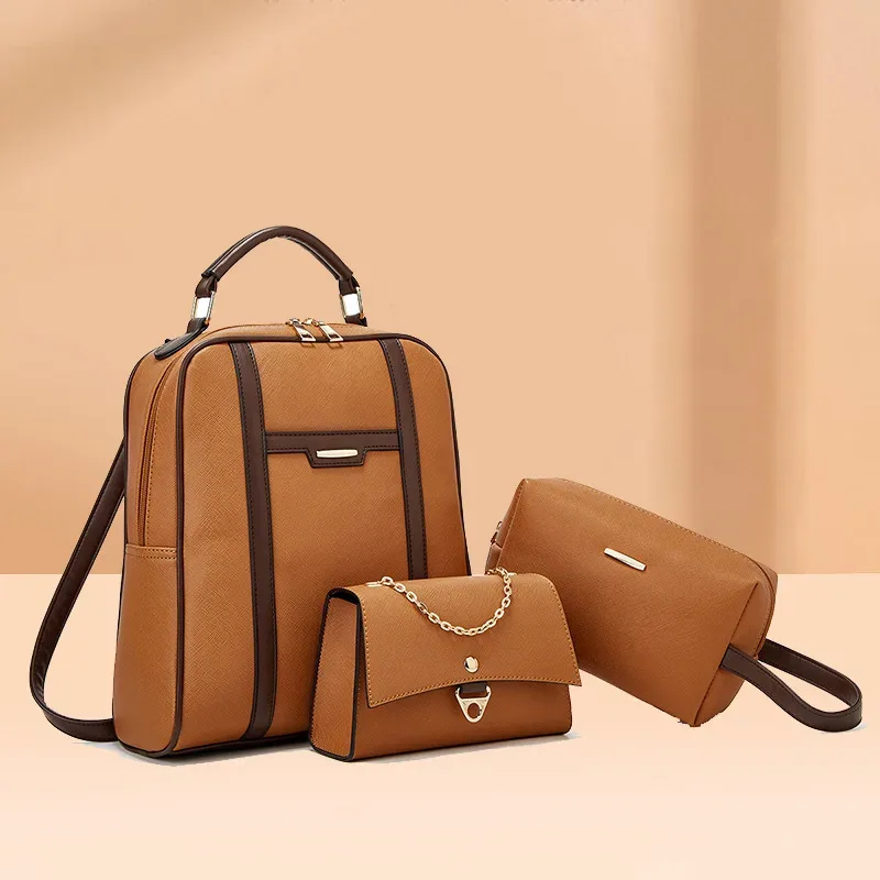 Ensemble de sacs à dos d'affaires légers, 3 pièces, sac pour ordinateur portable de grande capacité, sac à dos d'école de voyage
