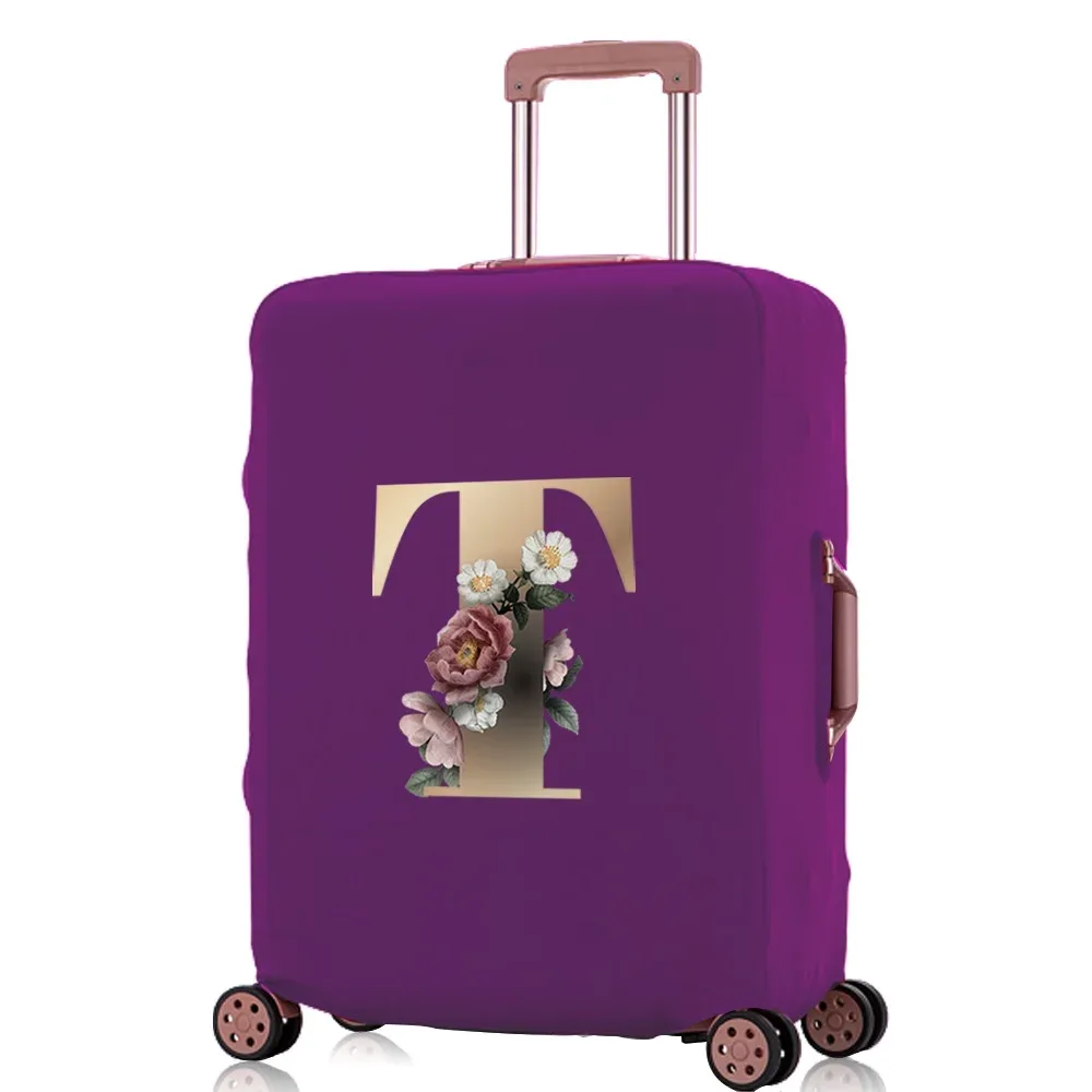juste de protection élastique pour bagages, housses anti-poussière, motif lettre dorée, valise trolley, sac de voyage, 18-32