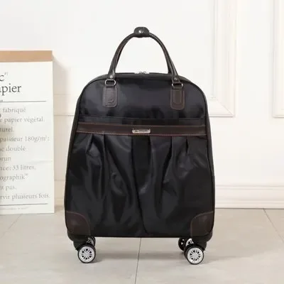 sac à main de bagage de voyage pour femmes, sacs à roulettes pour filles, cabine étanche, oxford, valise à roulettes pour dames, sac de traînée