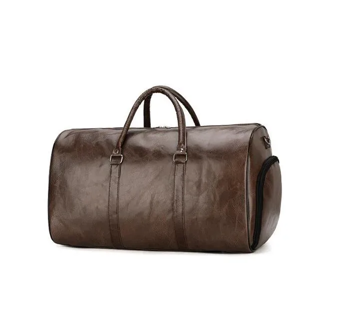 sac de voyage pour hommes, sac à bandoulière en cuir pu, fourre-tout de grande capacité pour femmes, nouveau sac à bandoulière tendance, sac de sport, bagages