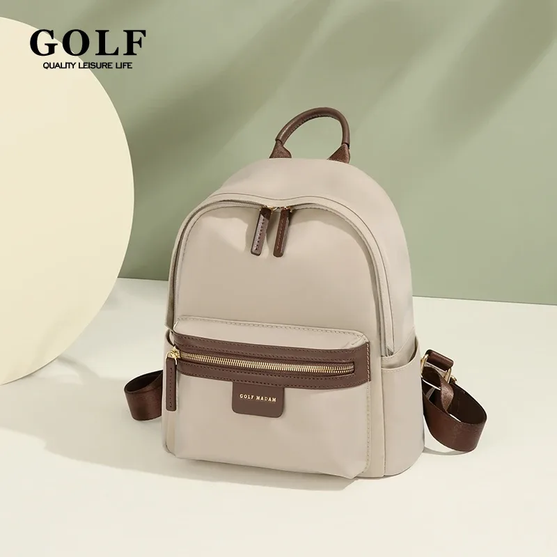 GOLF-Petits Sacs à Dos Anti-Vol avec Fermeture Éclair pour Femme, Sacoches d'École pour Étudiants, Tendance 2024