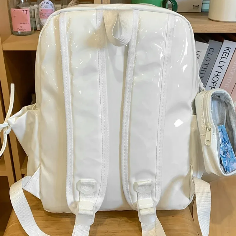 nouveau grande capacité pu étudiants bricolage anime badge ulzzang ita sacs y2k esthétique femmes sacs à dos individualité mochilas para mujer