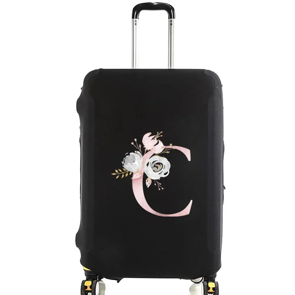 housse de protection élastique épaisse pour bagages, housse anti-poussière, anti-rayures, housse de valise, combinaison à fermeture éclair pour sac de 18 à 32 pouces, série fleur rose