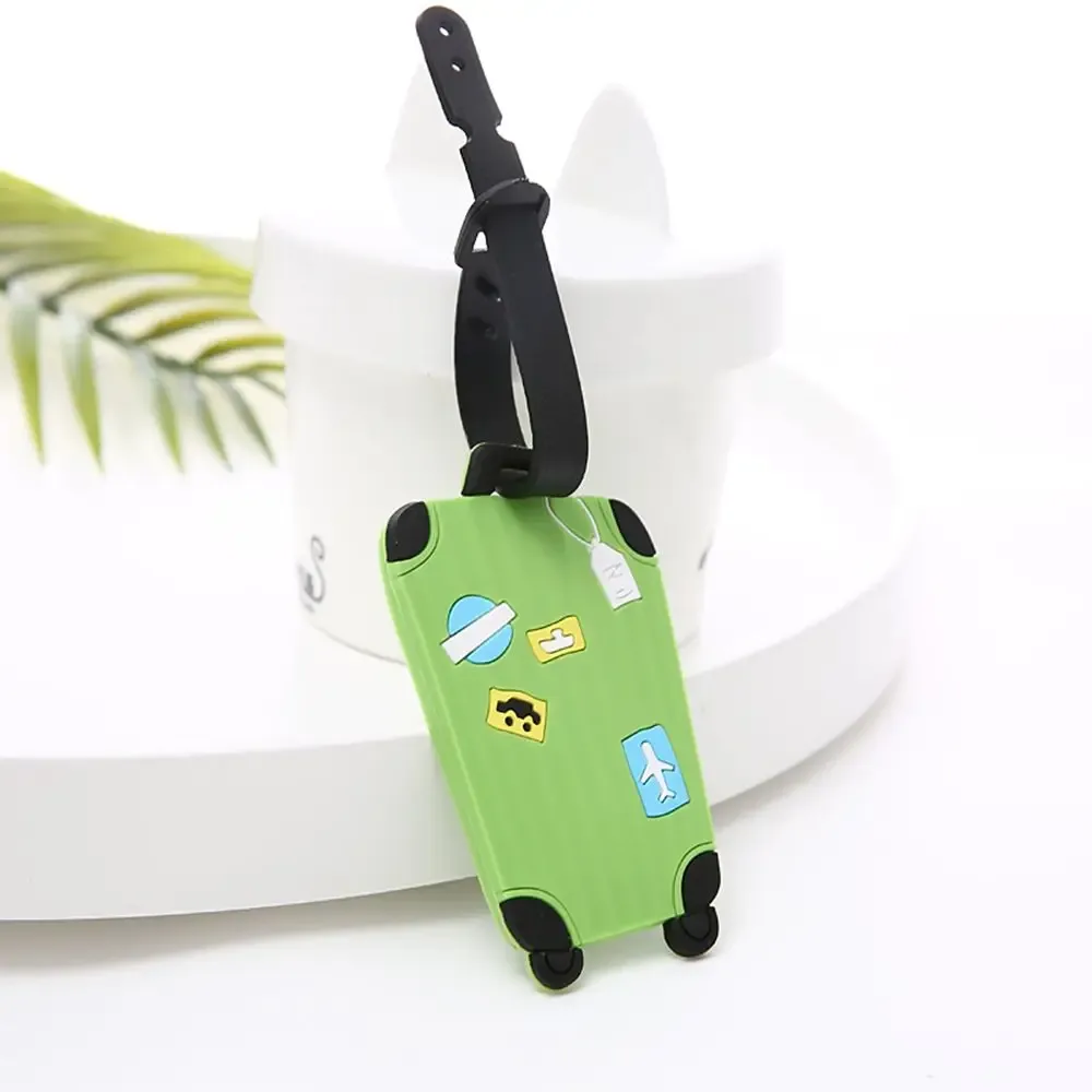étiquettes de bagage en silicone mignonnes, porte-adresse d'identité de valise, étiquette de bagage portable, haute qualité, accessoires de voyage