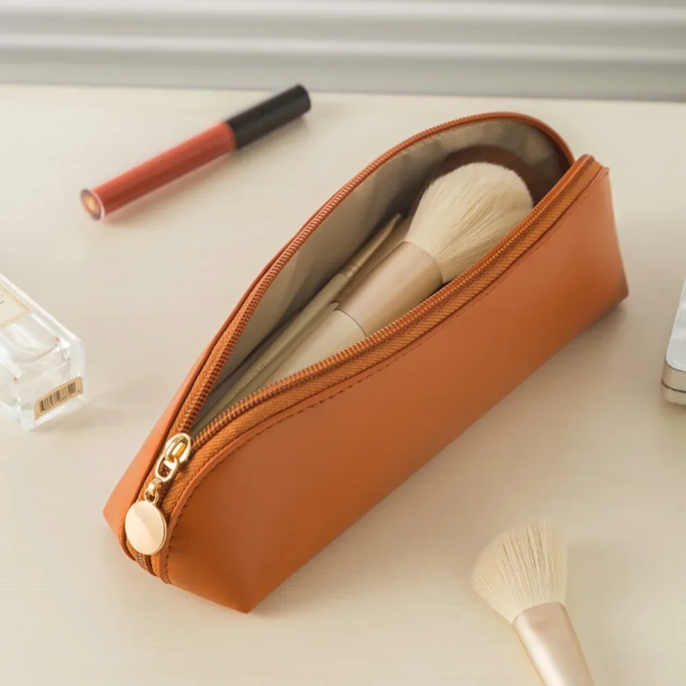 sacs à cosmétiques en cuir pu, imperméables et lavables, sac à stylos de grande capacité, trousse à crayons de grande capacité, fournitures de papeterie scolaire