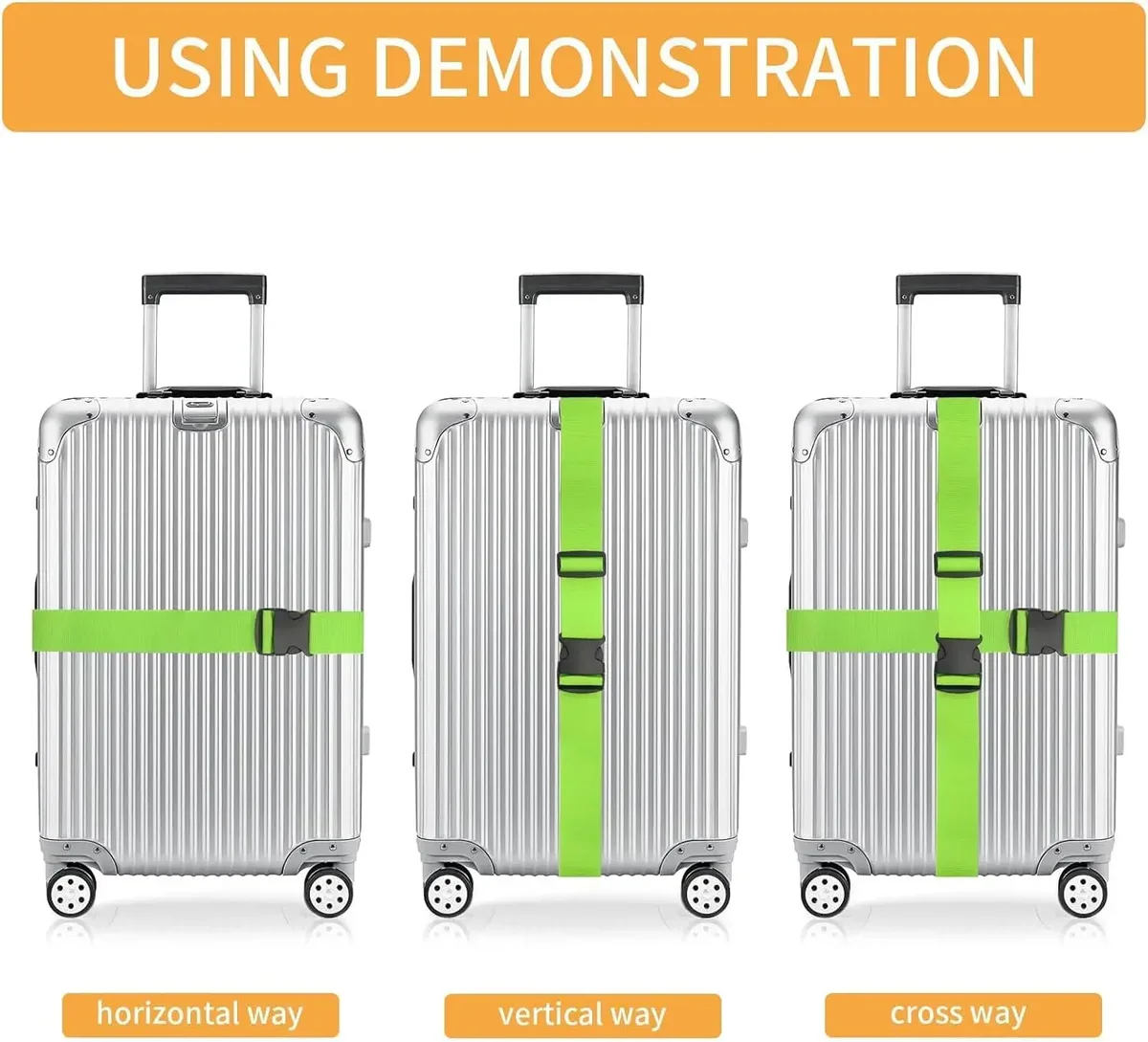 lot de 4 sangles de bagage, ceintures de valise élastiques télescopiques, ceinture de sac de voyage pour valise, sangle de fixation, boucle de voyage, ceintures de bagage