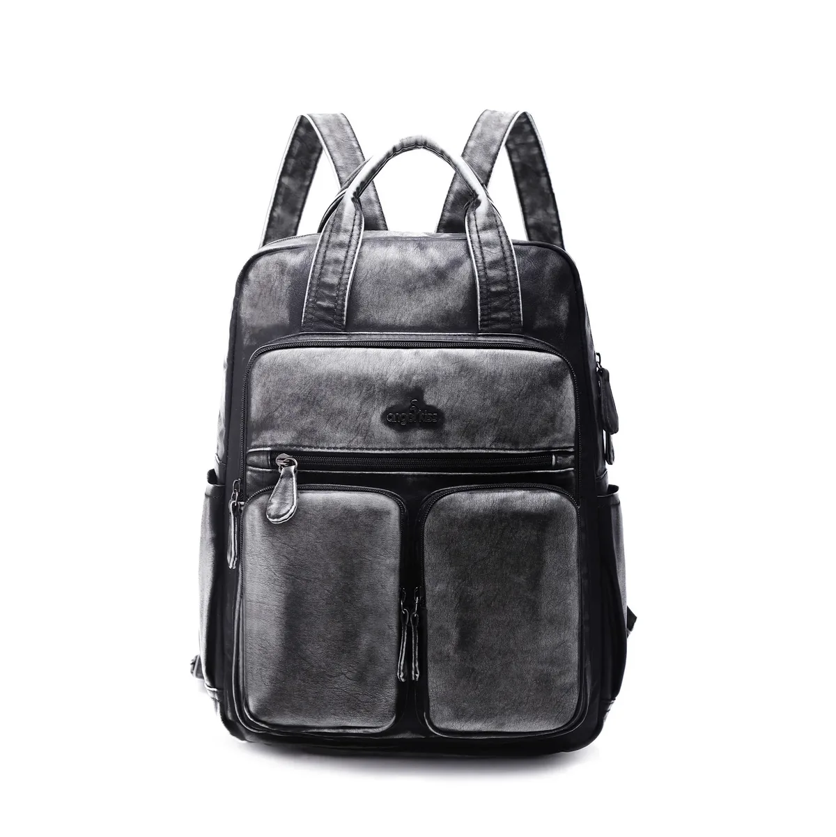 grand sac d'école pour femmes, couleur unie, multi-poches, mode voyage, grand sac à dos pour la rentrée scolaire