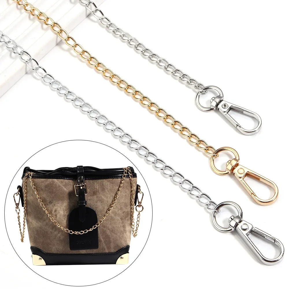 20-120cm sac à main chaîne sangle plate chaîne sangle sac à main chaînes pour portefeuille sacoche fourre-tout sacs sac à bandoulière chaîne sangle de remplacement